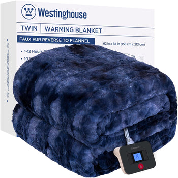 Electric Heated Faux Fur Blanket 62