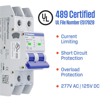 25A 2 Pole Miniature Circuit Breaker C Curve