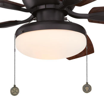 Contempra 52-Inch Indoor/Outdoor Ceiling Fan with LED Light Fixture, Black-Bronze
