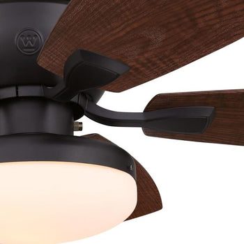 Contempra 52-Inch Indoor/Outdoor Ceiling Fan with LED Light Fixture, Black-Bronze