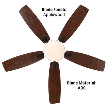 Contempra 52-Inch Indoor/Outdoor Ceiling Fan with LED Light Fixture, Black-Bronze