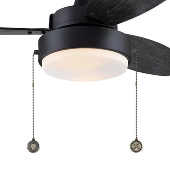 Alloy 42-Inch Indoor/Outdoor Ceiling Fan with LED Light Fixture, Matte Black