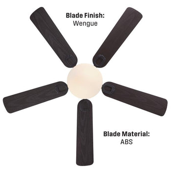 Deacon 52-Inch Indoor/Outdoor Ceiling Fan with Dimmable LED Light Fixture, Matte Black