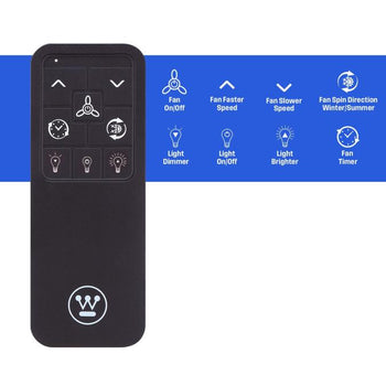 Alta Vista 52-Inch Indoor/Outdoor Ceiling Fan, Dimmable LED Light Fixture with Color Temperature Selection, Matte Black