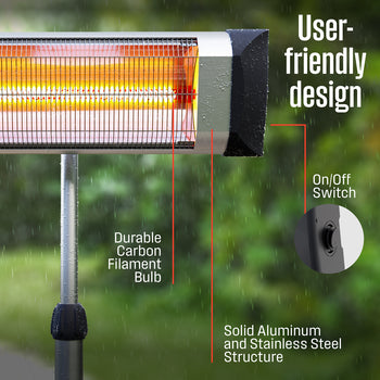Pole Mounted Infrared Electric Outdoor Heater