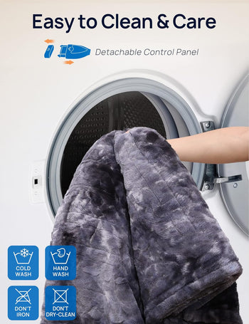 Electric Heated Faux Fur Blanket 50