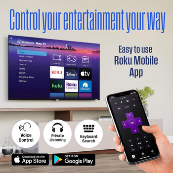 50″ Edgeless 4K UHD Roku TV with Voice Remote