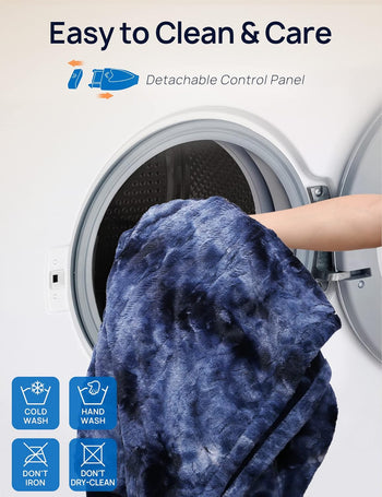 Electric Heated Faux Fur Blanket 62