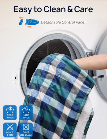 Electric Heated Sherpa Plaid Blanket 100