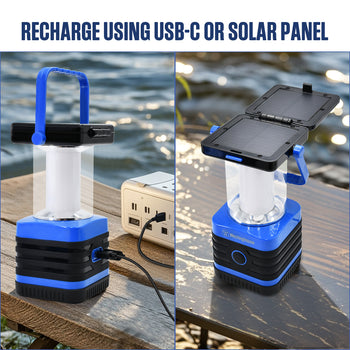 1000 LUMEN Solar Portable Rechargeable Lanterns, Set of 2