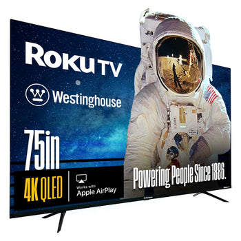 75″ Edgeless QLED 4K UHD Roku TV with Voice Remote