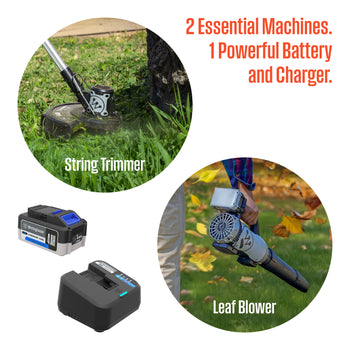 Cordless 20V Leaf Blower/String Trimmer Kit