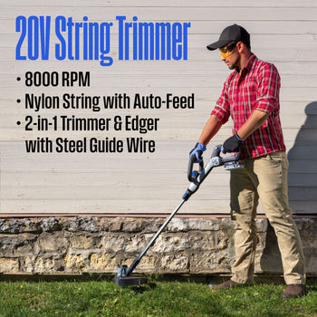 Cordless 20V Leaf Blower/String Trimmer Kit