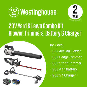 Cordless 20V Leaf Blower/Hedge Trimmer/String Trimmer Kit