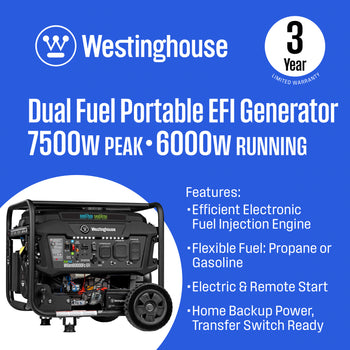 WGen6000DFc EFI - Dual Fuel with CO Sensor