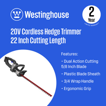 Cordless 20V Hedge Trimmer - Tool Only