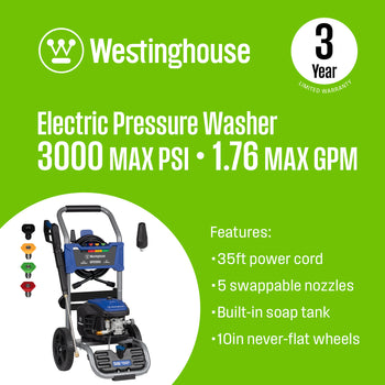 WPX3000e Electric Pressure Washer