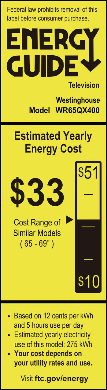 65″ Edgeless QLED 4K UHD Roku TV with Voice Remote