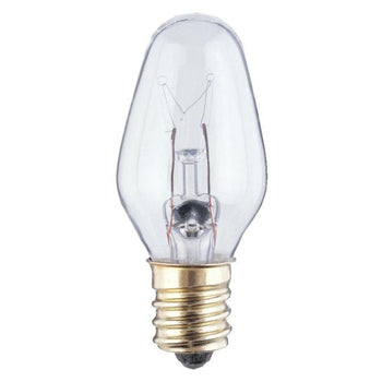4 Watt C7 Incandescent Clear E12 (Candelabra) Base, 120 Volt, Card (4-Pack)