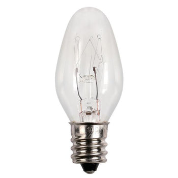 15 Watt C7 Incandescent Clear E12 (Candelabra) Base, 120 Volt, Card (2-Pack)