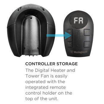 35” 2 In 1 Digital Heater + Tower Fan