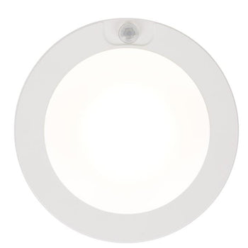 6-Inch 7-Watt LED Indoor Flush Mount Ceiling Light Fixture with Motion Sensor Light, White Finish