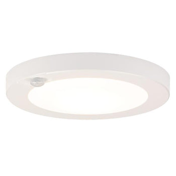6-Inch 7-Watt LED Indoor Flush Mount Ceiling Light Fixture with Motion Sensor Light, White Finish