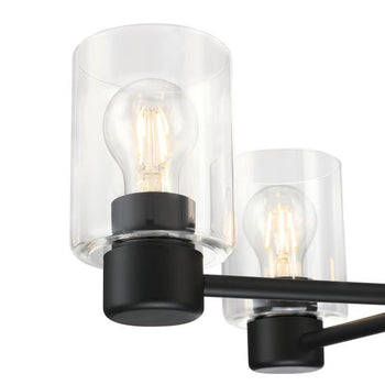 Sylvestre Five-Light Indoor Chandelier, Matte Black Finish