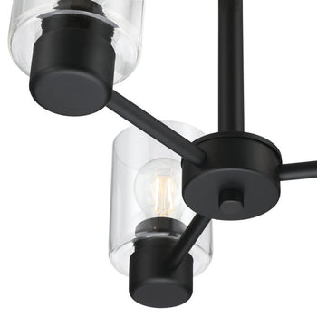 Sylvestre Three-Light Indoor Chandelier, Matte Black Finish