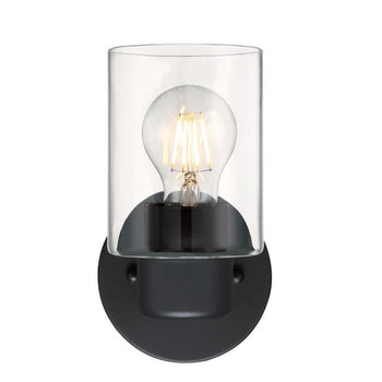 Sylvestre One-Light Indoor Wall Fixture, Matte Black Finish