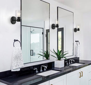 Sylvestre One-Light Indoor Wall Fixture, Matte Black Finish