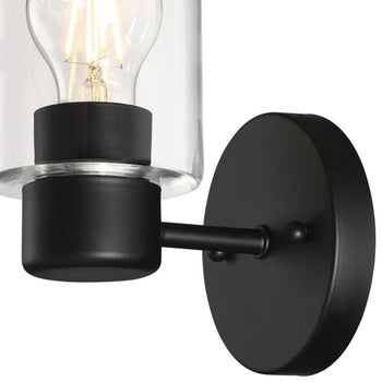 Sylvestre One-Light Indoor Wall Fixture, Matte Black Finish