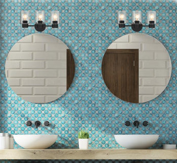 Sylvestre Three-Light Indoor Wall Fixture, Matte Black Finish