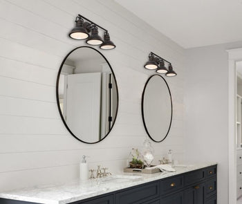Boswell Three-Light Indoor Wall Fixture, Oil-Rubbed Bronze Finish with Highlights