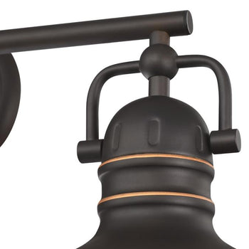 Boswell Three-Light Indoor Wall Fixture, Oil-Rubbed Bronze Finish with Highlights
