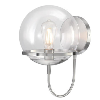 Marla One-Light Indoor Wall Fixture, Brushed Nickel Finish