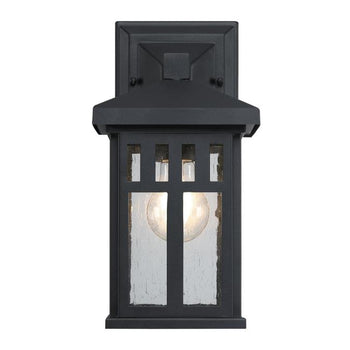 Burnham One-Light Outdoor Wall Fixture, Textured Black Finish