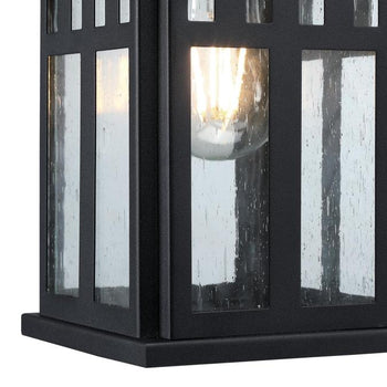 Burnham One-Light Outdoor Wall Fixture, Textured Black Finish