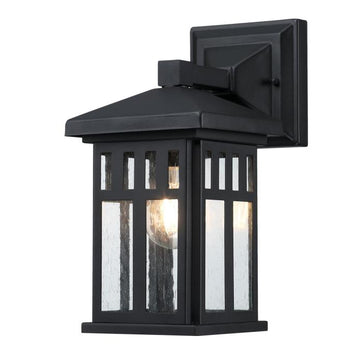 Burnham One-Light Outdoor Wall Fixture, Textured Black Finish