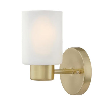 Sylvestre One-Light Wall Fixture, Champagne Brass Finish