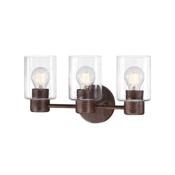 Sylvestre Three-Light Wall Fixture, Walnut Finish