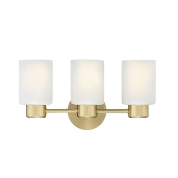 Sylvestre Three-Light Wall Fixture, Champagne Brass Finish