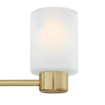 Sylvestre Three-Light Indoor Chandelier, Champagne Brass Finish