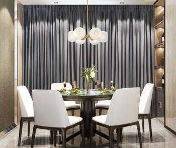 Dorney Six-Light Indoor Chandelier, Champagne Brass Finish