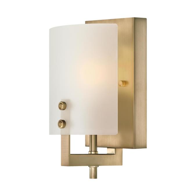 Enzo James One-Light Wall Fixture, Brushed Brass Finish | Westinghouse