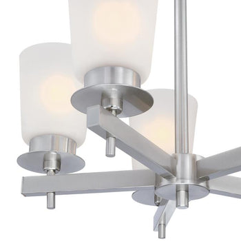 Reynaldo Five-Light Indoor Chandelier, Brushed Nickel Finish