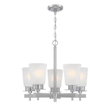 Reynaldo Five-Light Indoor Chandelier, Brushed Nickel Finish