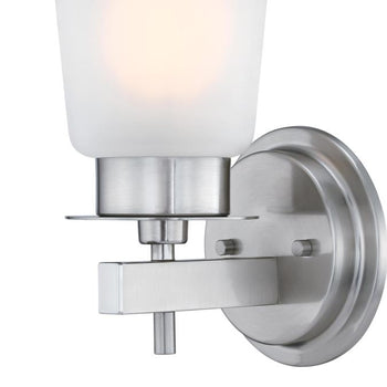 Reynaldo One-Light Wall Fixture, Brushed Nickel Finish