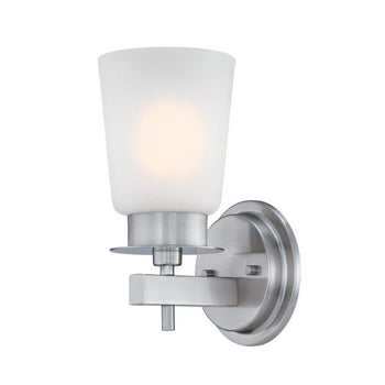 Reynaldo One-Light Wall Fixture, Brushed Nickel Finish