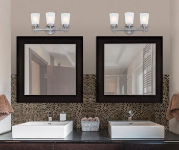 Reynaldo Three-Light Wall Fixture, Brushed Nickel Finish